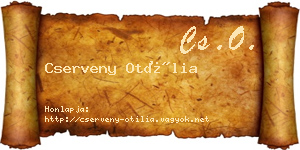 Cserveny Otília névjegykártya